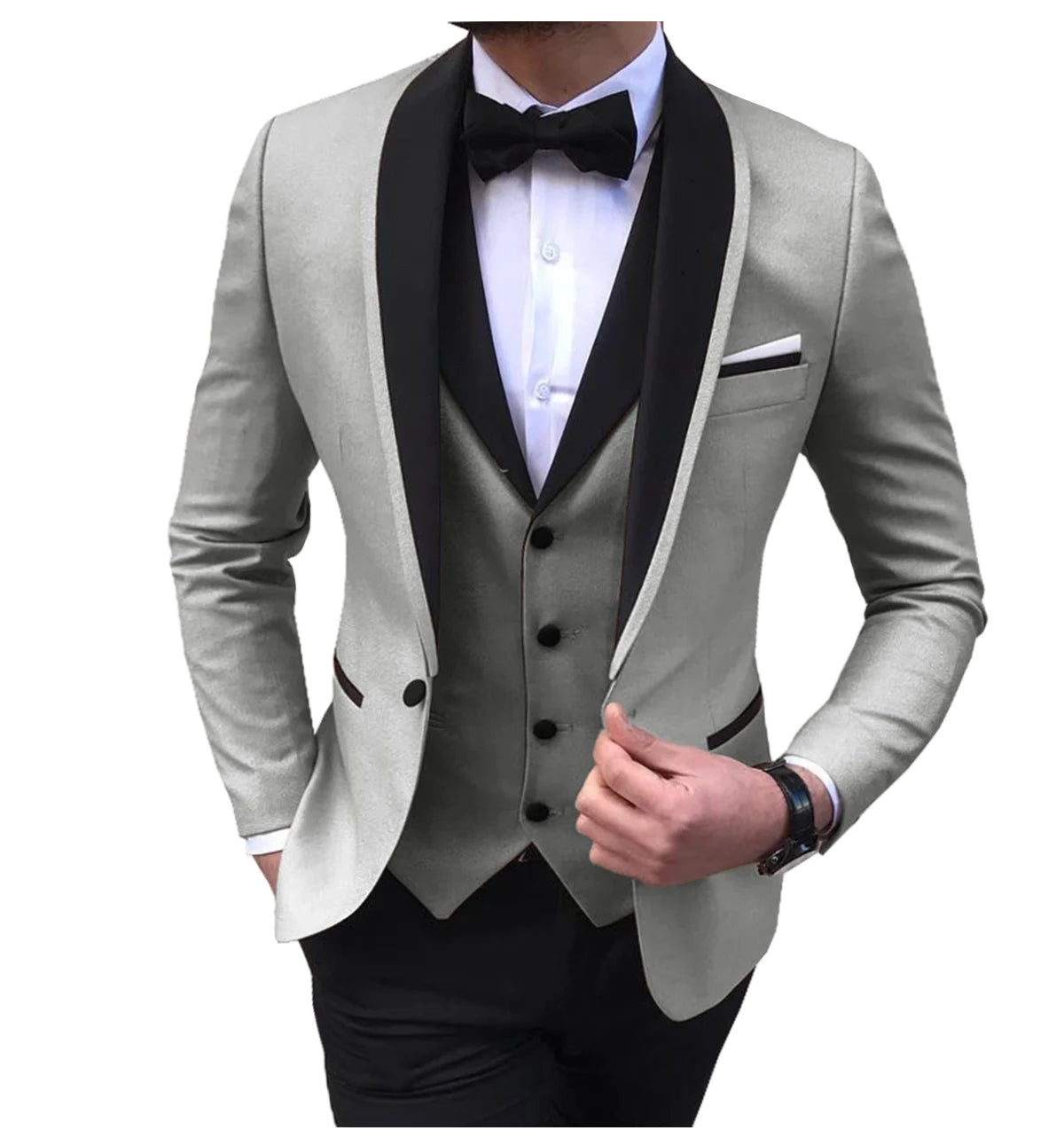 Blue Slit Mens Suits