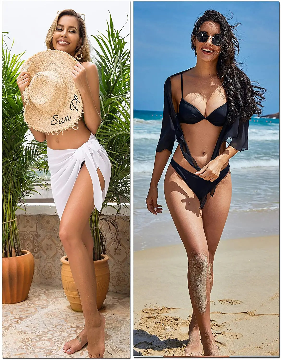 Women Short Sarongs Bathing Suit Wrap Swimsuit Coverups