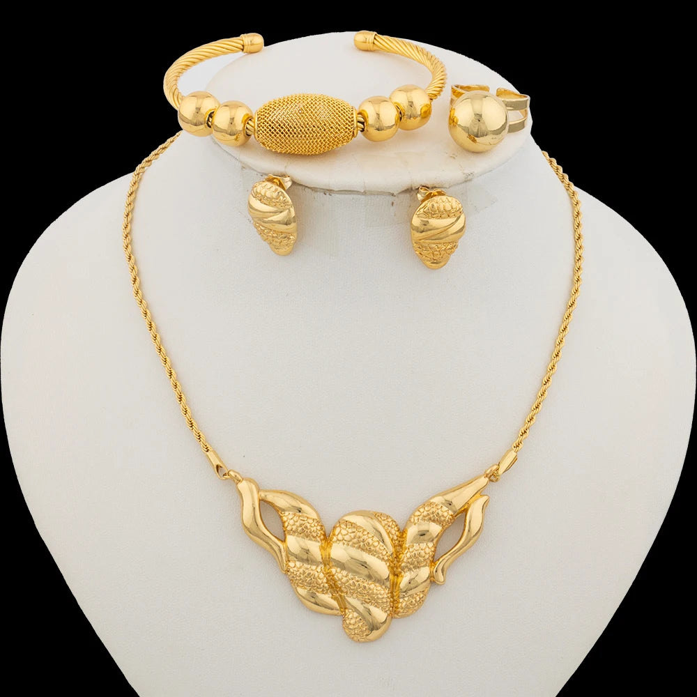 Gold Plated Jewelry Set for Women