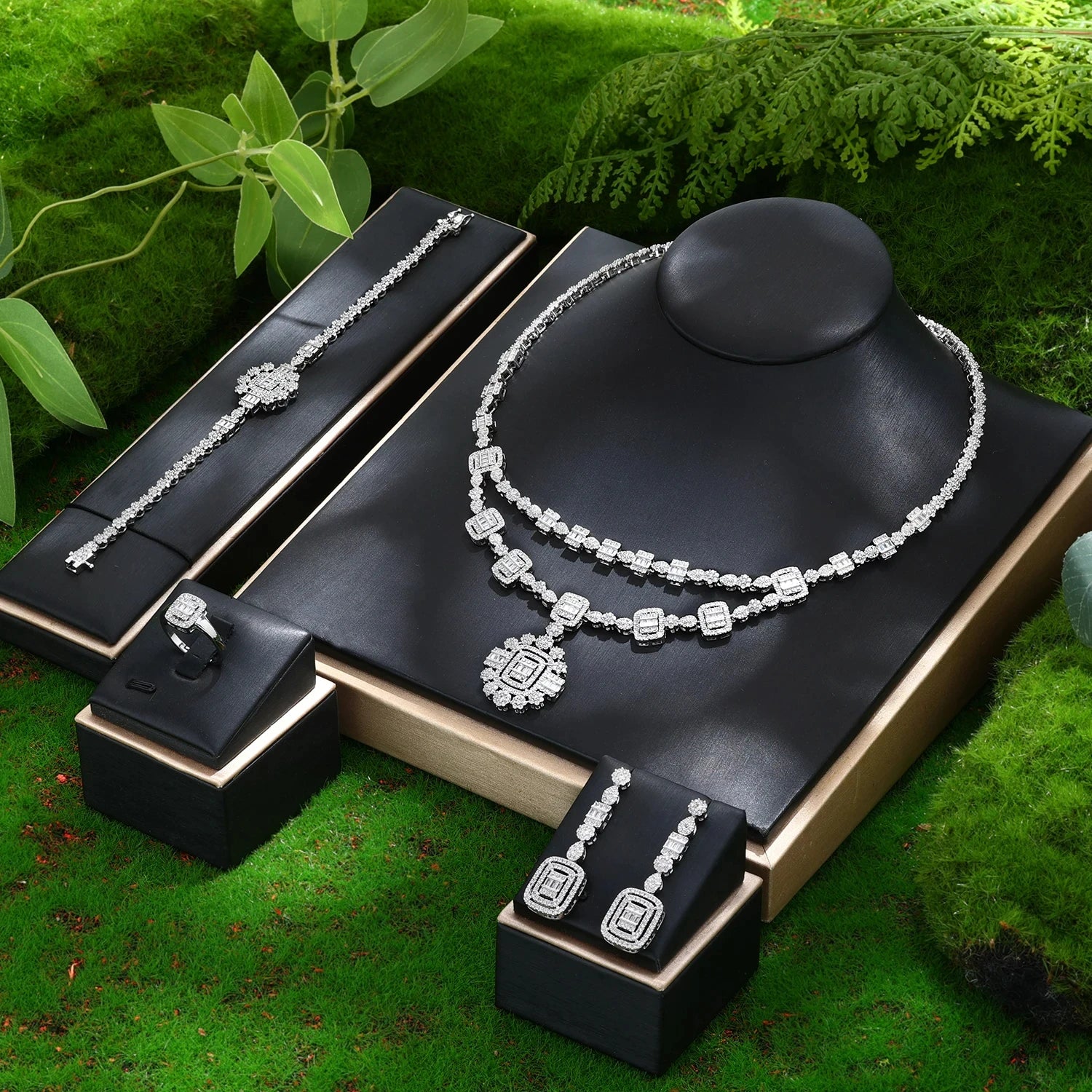 4 Pieces for Bride Wedding Jewelry Set