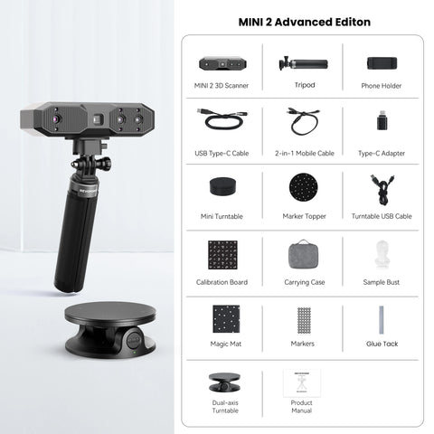 advanced 3D Scanner Up to 0.02mm Precision