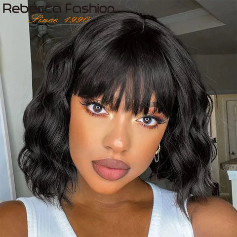 Natural Wave Bob Wigs Human Hair Wigs