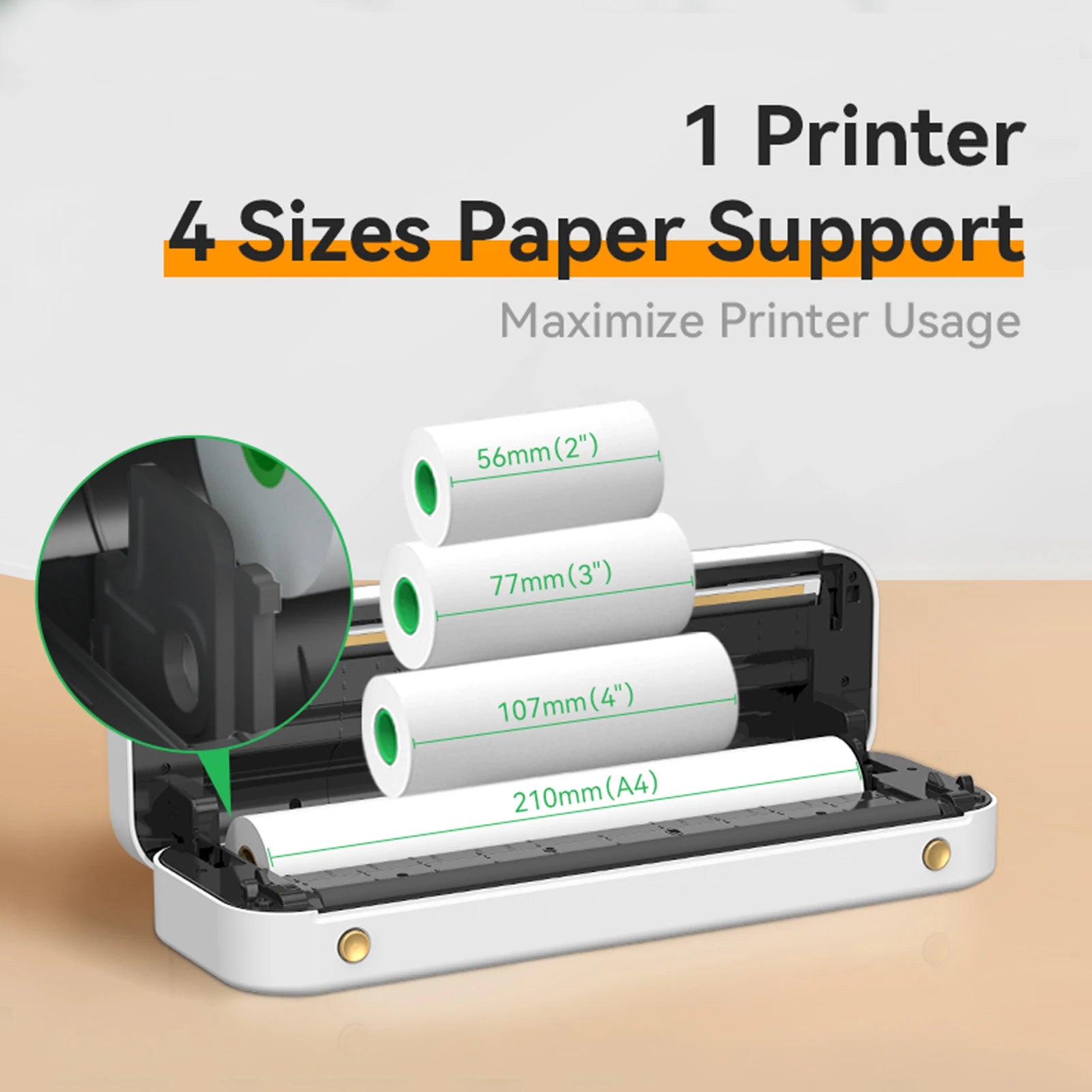 A4 Paper Printer Direct Wirless Mobile Photo Printer