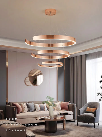 Ceiling chandelier Pendant lights Chandeliers for dining room LED Bedroom living room nordic home decor Modern Round ring lamps