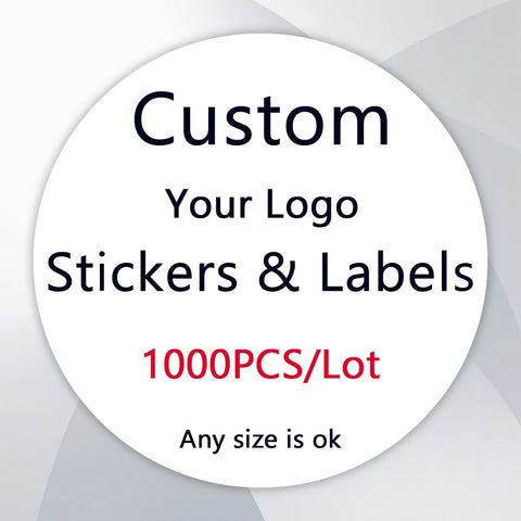 1000PCS Custom Stickers Customize Logo