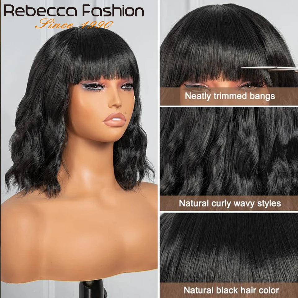 Natural Wave Bob Wigs Human Hair Wigs