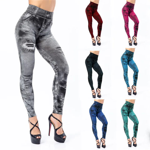 Jeans Leggings  High Waist Pants