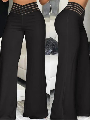 Elegant High Waist Flared Women Pants