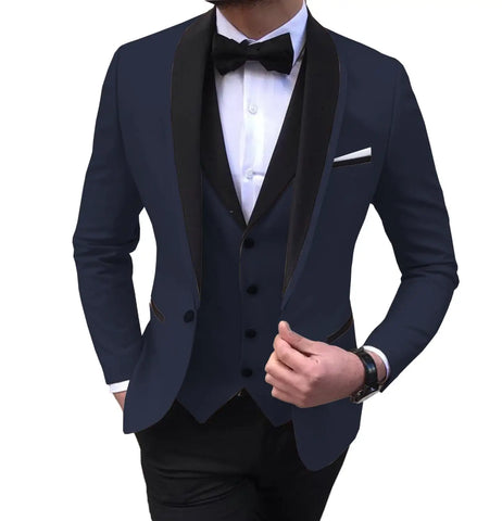 Blue Slit Mens Suits