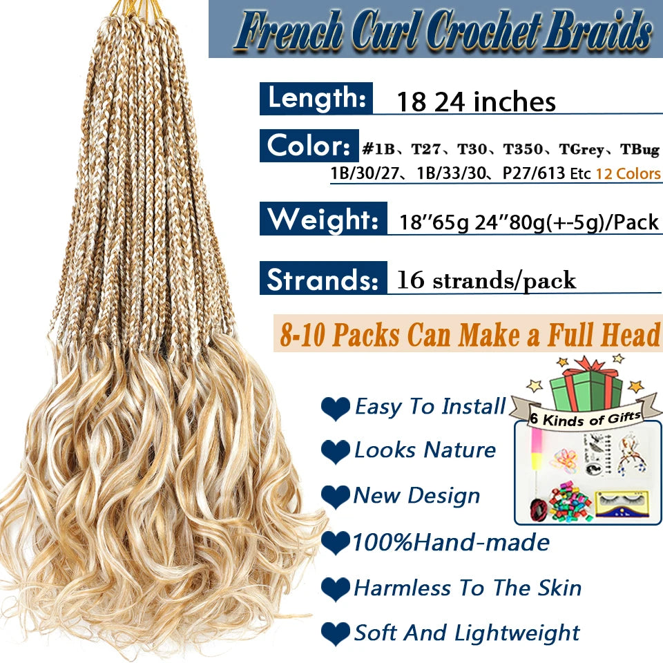 Braids Crochet Hair French Curl Braids