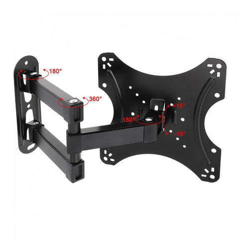 Universal 18KG Adjustable TV Wall Mount Bracket Flat Panel TV Frame Support 15 Degrees Tilt with Gradienter 14-42 Inch LCD LED