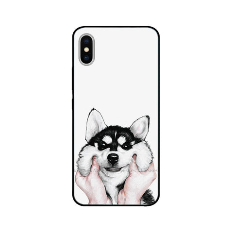 For iPhone X Case Silicone Cartoon Bumper Soft Cover Silicon Case for iPhone