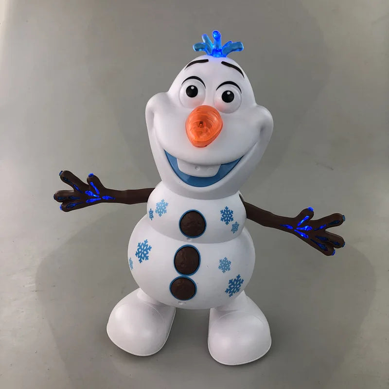 Disney Movie Anime Figure Frozen Olaf Snowman Electronic Smart Dancing Robot With Music Kids Gifts Snow man Robot Toys