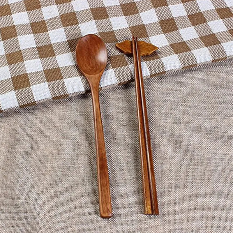 Handmade Jujube Tree Wooden Korean Dinnerware Combinations Utensil,5 Set of Spoons and Chopsticks Promotion