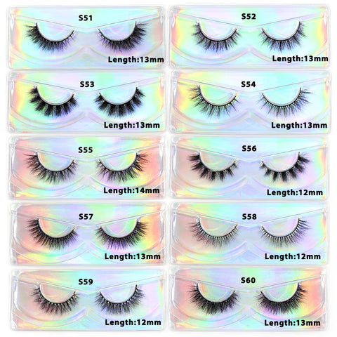 3D Short Mink Eyelashes Natural False Eyelashes