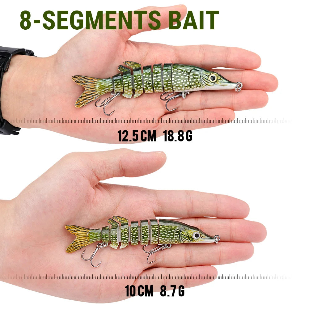 Jointed Artificial Bait For Pike Fishing Tackle Sinking Lures