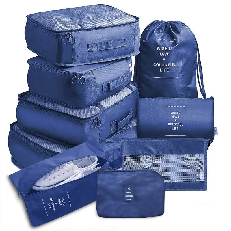 9 pieces Set Travel Organizer Storage Bags