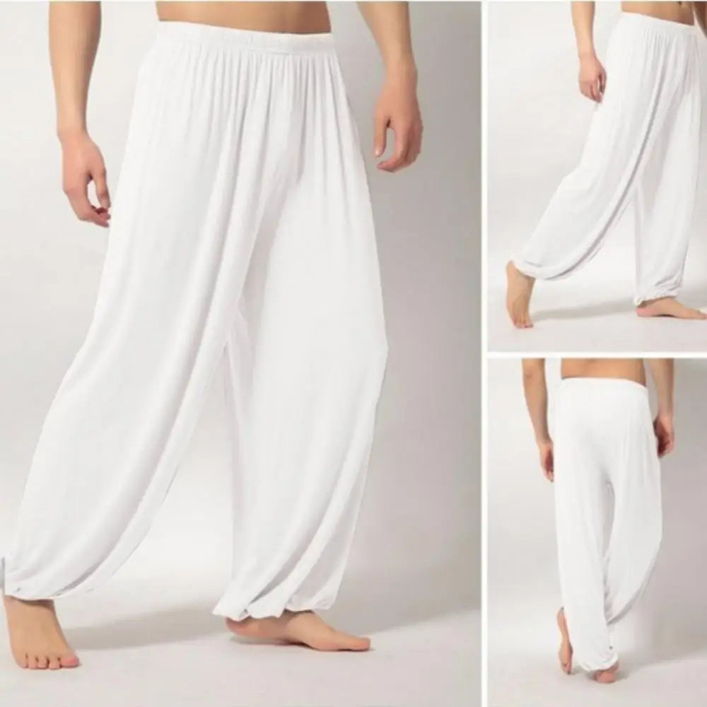 Men's Casual Solid Color Baggy Belly Dance Yoga Harem Pants