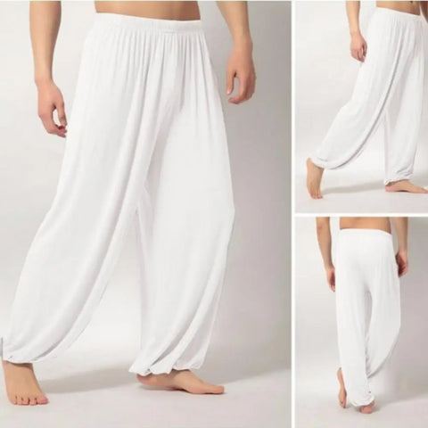 Men's Casual Solid Color Baggy Belly Dance Yoga Harem Pants