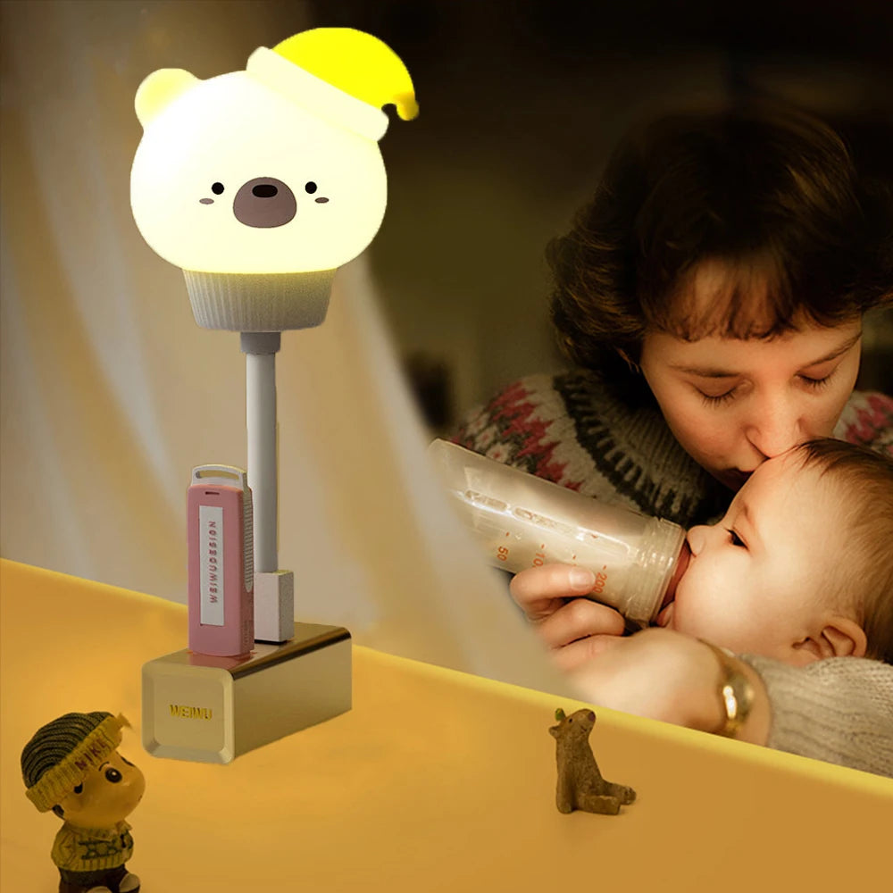 USB Cartoon Cute Night Light With Remote Control Babies Bedroom