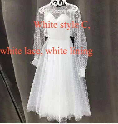 Ladybeauty New Arrival Luxury Scoop collar sleeveless Embroidery Zipper Cocktail Dresses A-line Tea Length Formal Dress