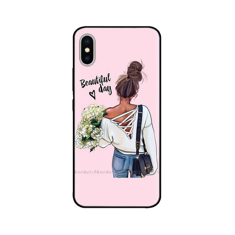 For iPhone X Case Silicone Cartoon Bumper Soft Cover Silicon Case for iPhone