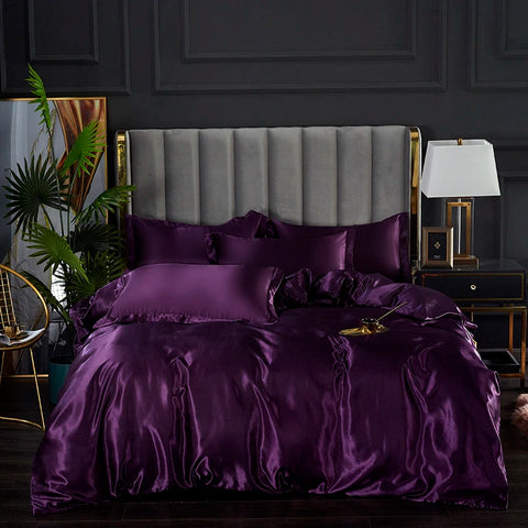 Rayon Satin Bedding Set, Duvet Cover Set