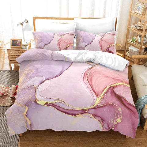 Marble Patterns Printed Bedding Set