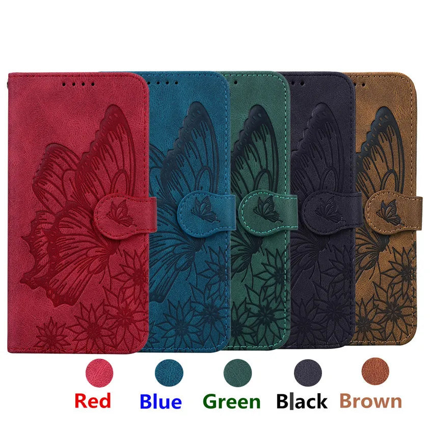 Butterfly Leather Flip Cover For iPhone