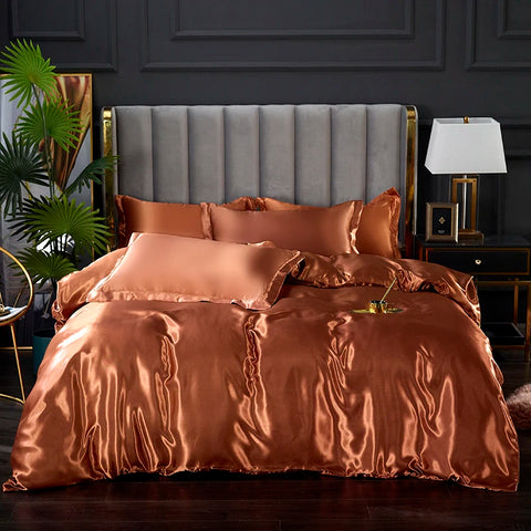 Rayon Satin Bedding Set, Duvet Cover Set