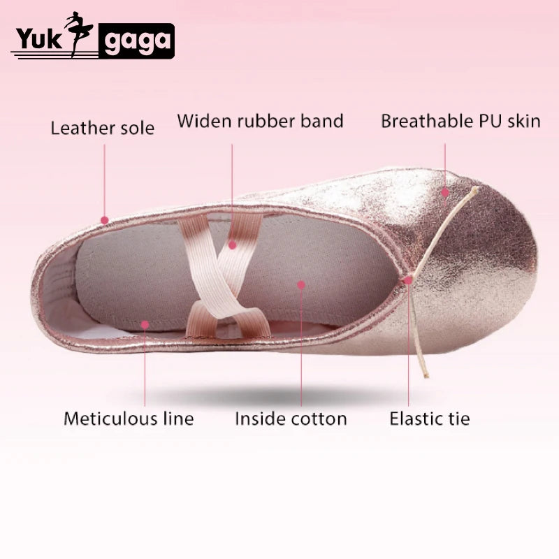 Dance Slippers Soft Sole Belly Yoga Gym Ballet Shoes