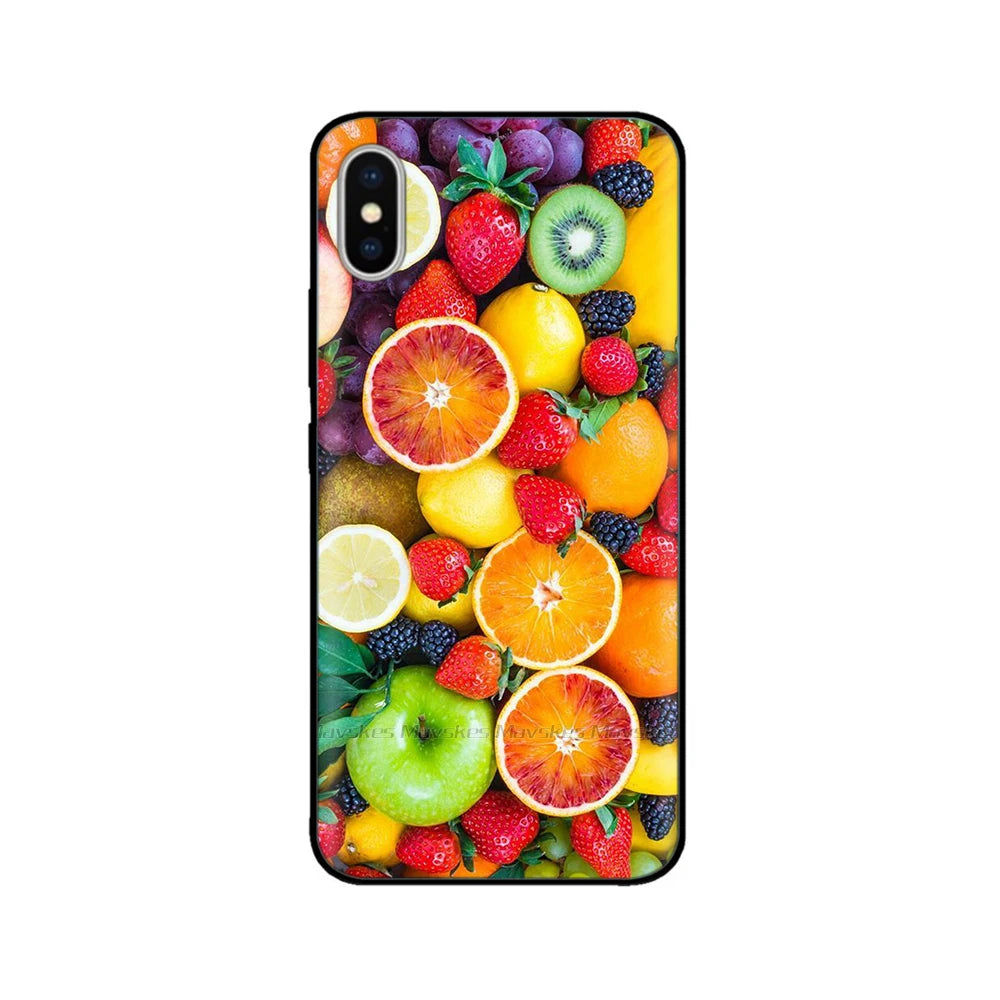 For iPhone X Case Silicone Cartoon Bumper Soft Cover Silicon Case for iPhone