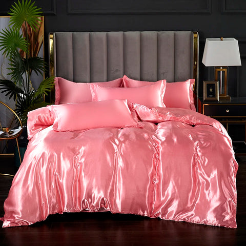 Rayon Satin Bedding Set, Duvet Cover Set