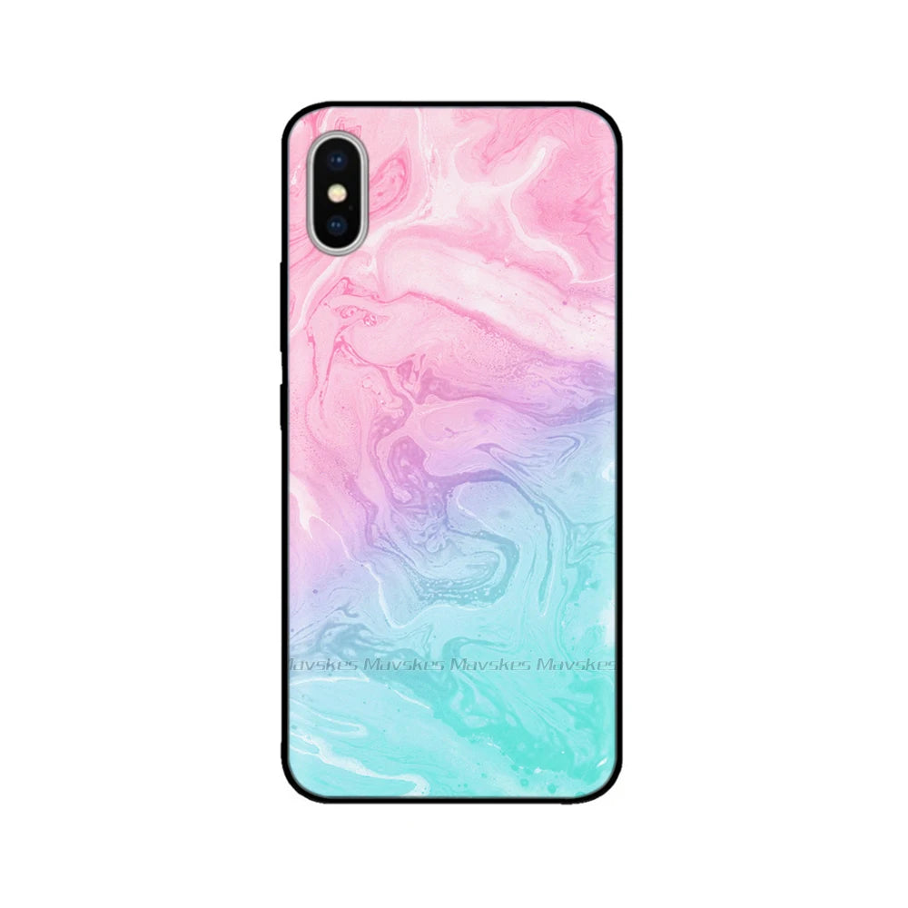 For iPhone X Case Silicone Cartoon Bumper Soft Cover Silicon Case for iPhone