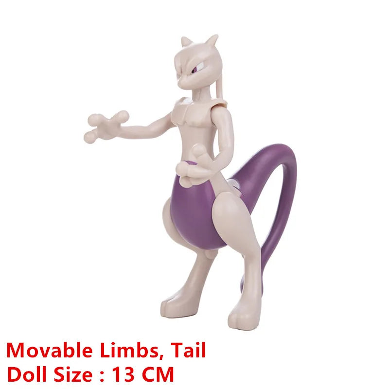 Pokemon 4-13Cm New Cartoons Movie Anime Figure Pikachu Mewtwo