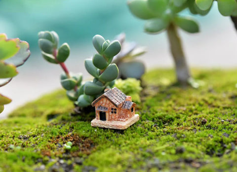 Mini Dollhouse Stone House Resin Decorations