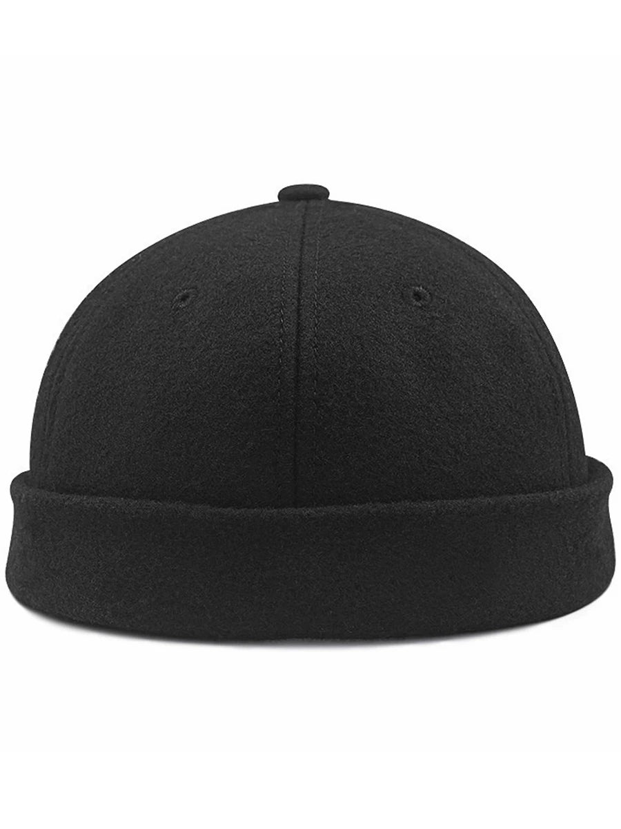 Brimless Baseball Caps Dad Winter Felt Beret Hip Hop Beanie Men Docker Sailor Hats Women Wool Snow Hat Men Big Size Skull Caps