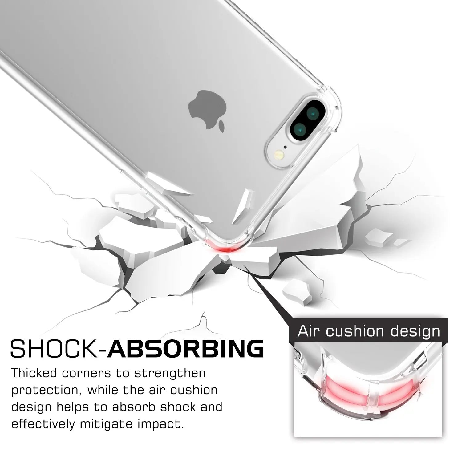 Shockproof Silicone Phone Case For iPhone 11 7 8 6 6S Plus X XR XS 12 Pro Max SE 2020 5 S Case Transparent Protection Back Cover