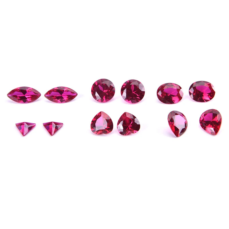 Natural Cutting Unheated Mined Sri-Lanka Ruby Rectangle Cut VVS Gem Corundum Spinel Various Shapes Diy Wedding Jewelry AAAA+