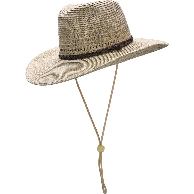 Men Big Size Straw Hat Dad Summer Sun Cap