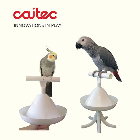 CAITEC Parrot Stand Bird Toys Portable Perch and Training Tool Light Weight Bird Stand Safe Sturdy Tool for All Sizes Parrots