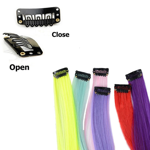 Rainbow Highlight Colored Hair Extensions