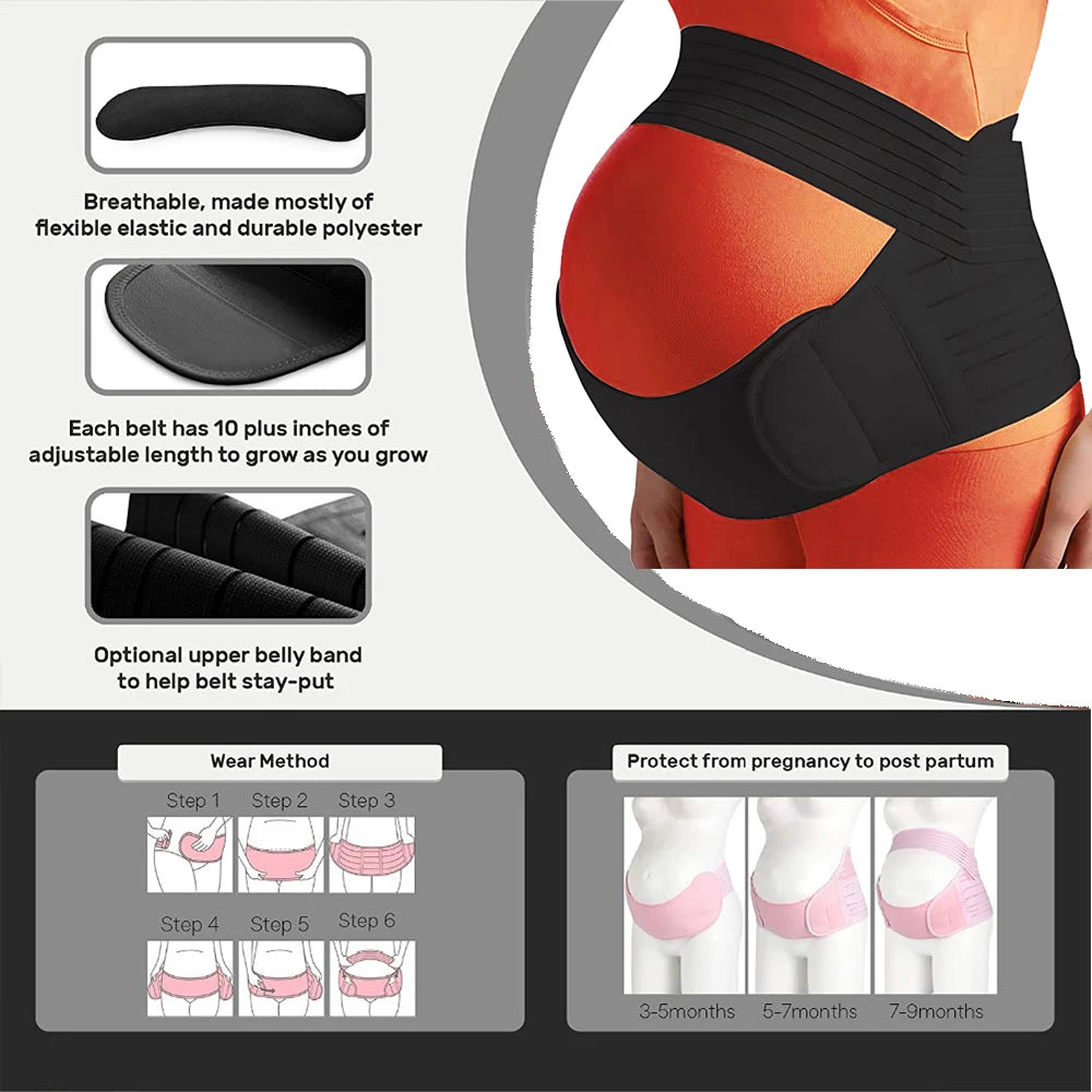 Clothes Belt Adjustable Waist Care Maternity Abdomen Brace Protector Pregnancy