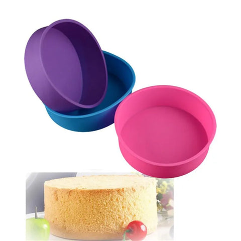 4/6/8inch Random color Round Shape Cake Silicone Mold Kitchen Bakeware Cake Tools DIY Desserts Mousse Silicone Molds For Baking