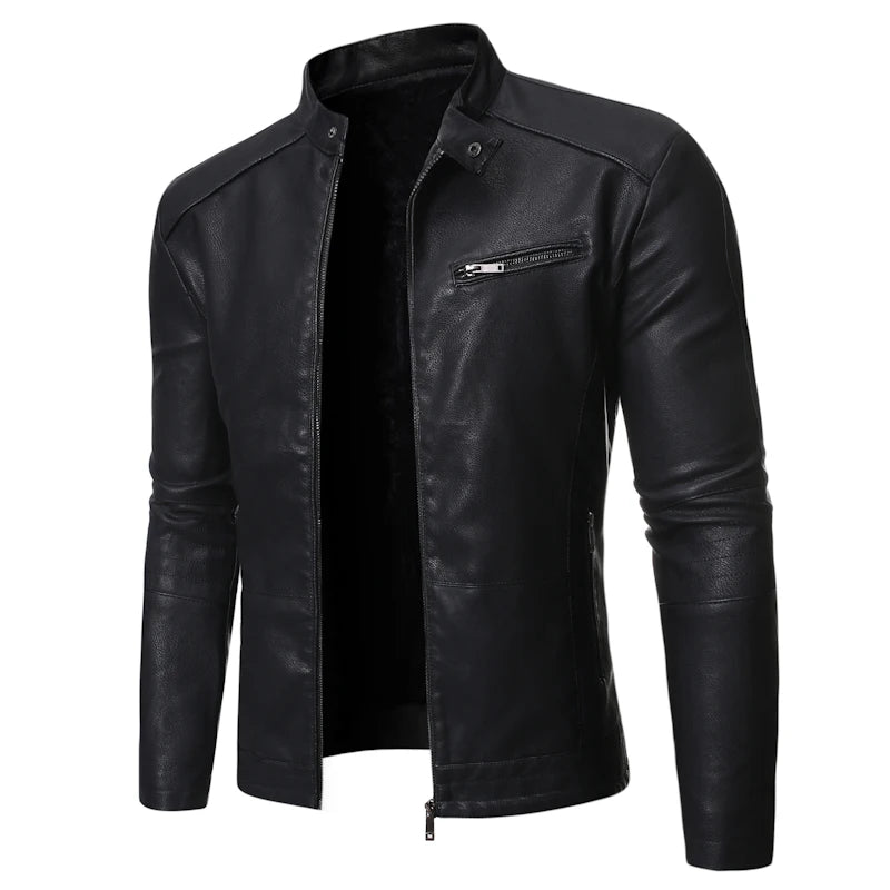 PU Casual Leather Jacket