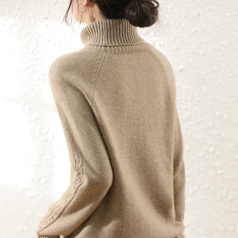 Soft & Warm Long Turtleneck Sweaters for Female Winter Clothes