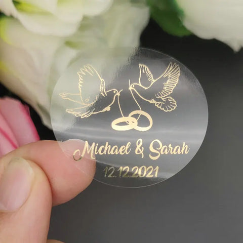 Wedding Engagement Anniversary Party Favors Label Stickers