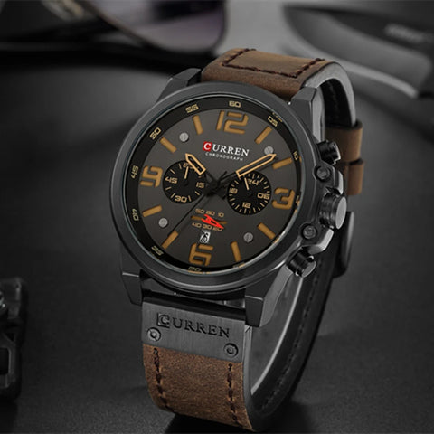 Top Brand Luxury CURREN 2018 Fashion Leather Strap Quartz Men Watches Casual Date Business Male Wristwatches Montre Homme