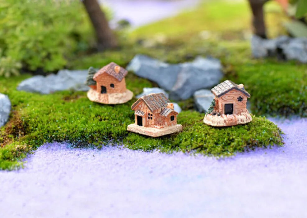 Mini Dollhouse Stone House Resin Decorations