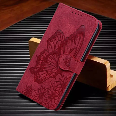 Butterfly Leather Flip Cover For iPhone